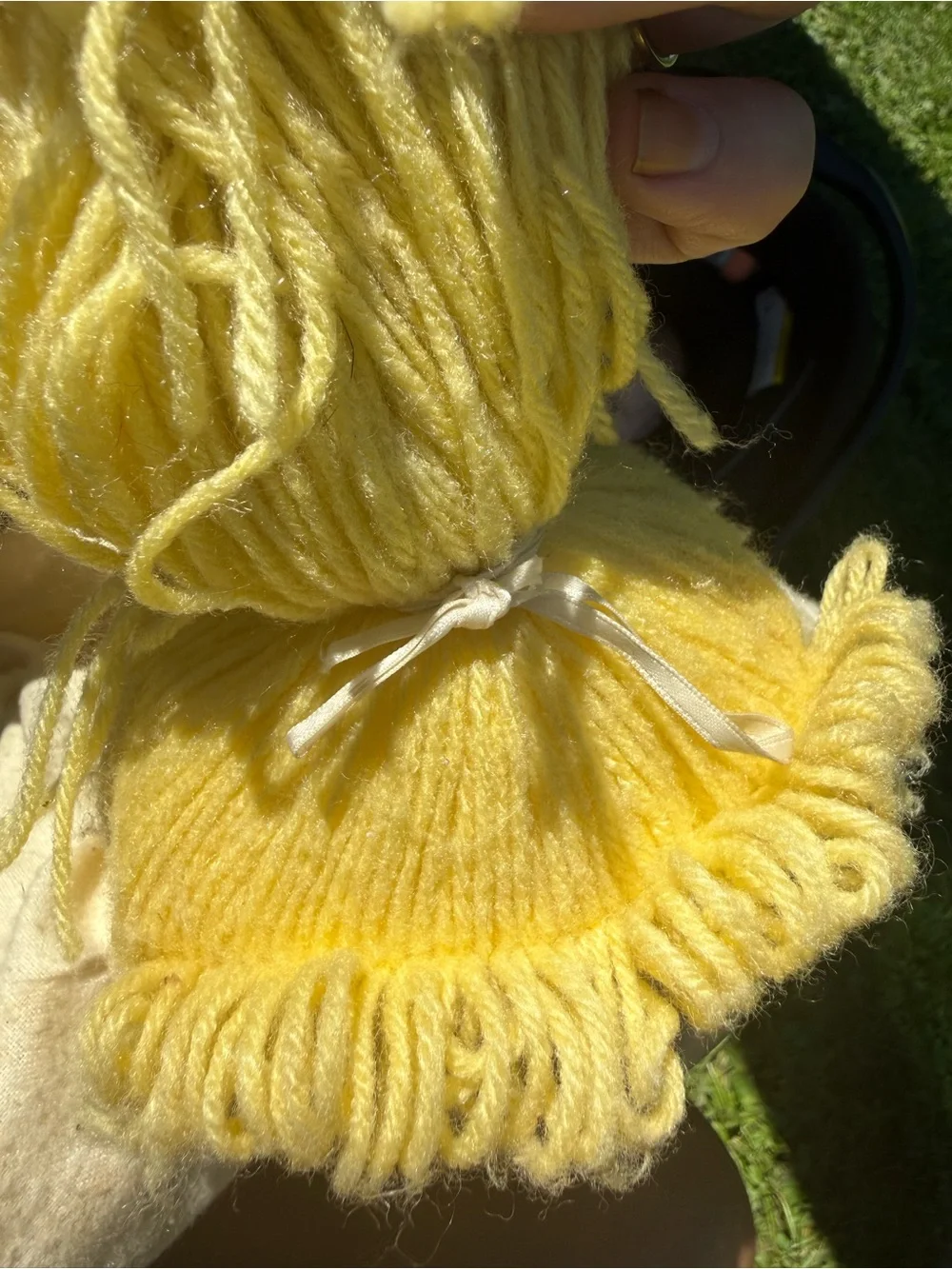 Yellow Cabbage Patch 1984 Style Doll with Yarn Hair